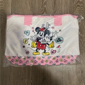 Disney Parks Mickey and Minnie Valentines Day Canvas Tote Bag Sealed/New